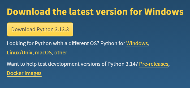 Download Python for Windows